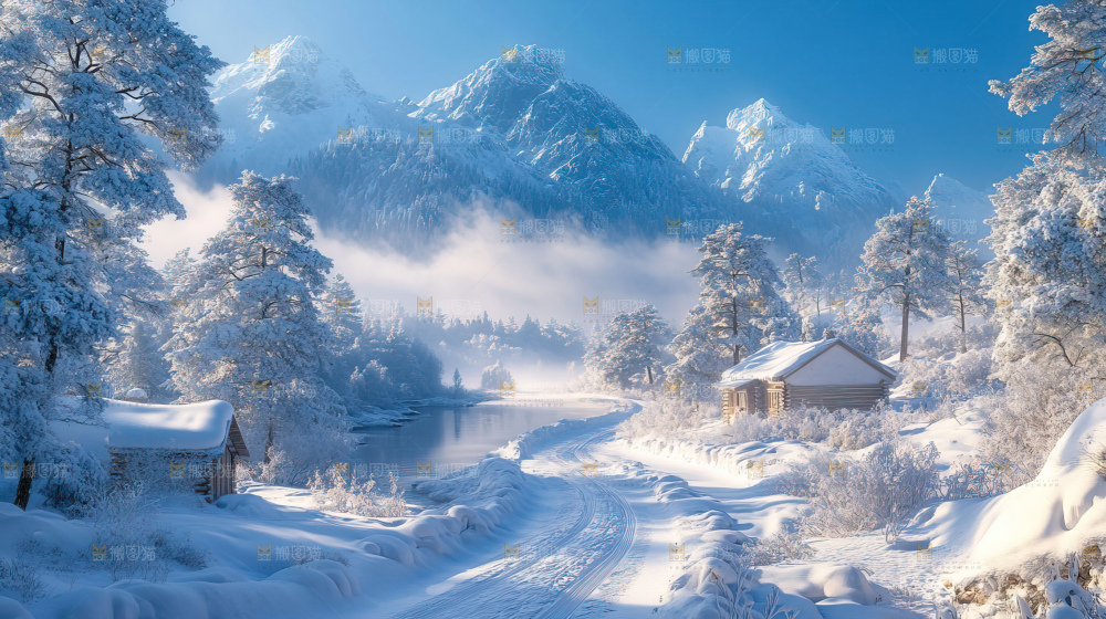 雪乡风景雪旅行自然