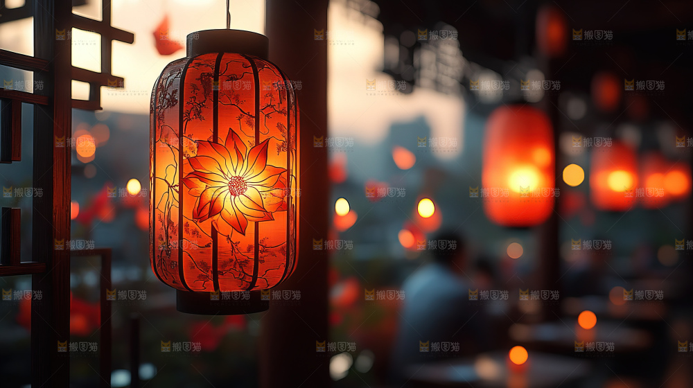 传统节日新年灯笼中国风素材