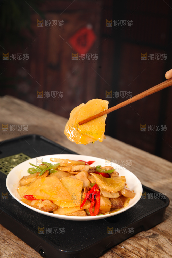 凉薯炒肉
