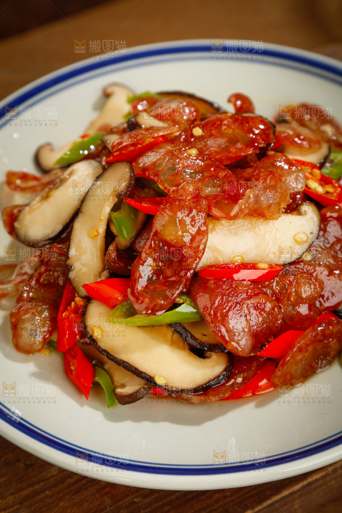 香菇炒腊肠