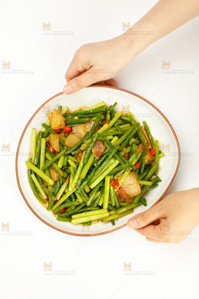 蒜苔炒腊肉